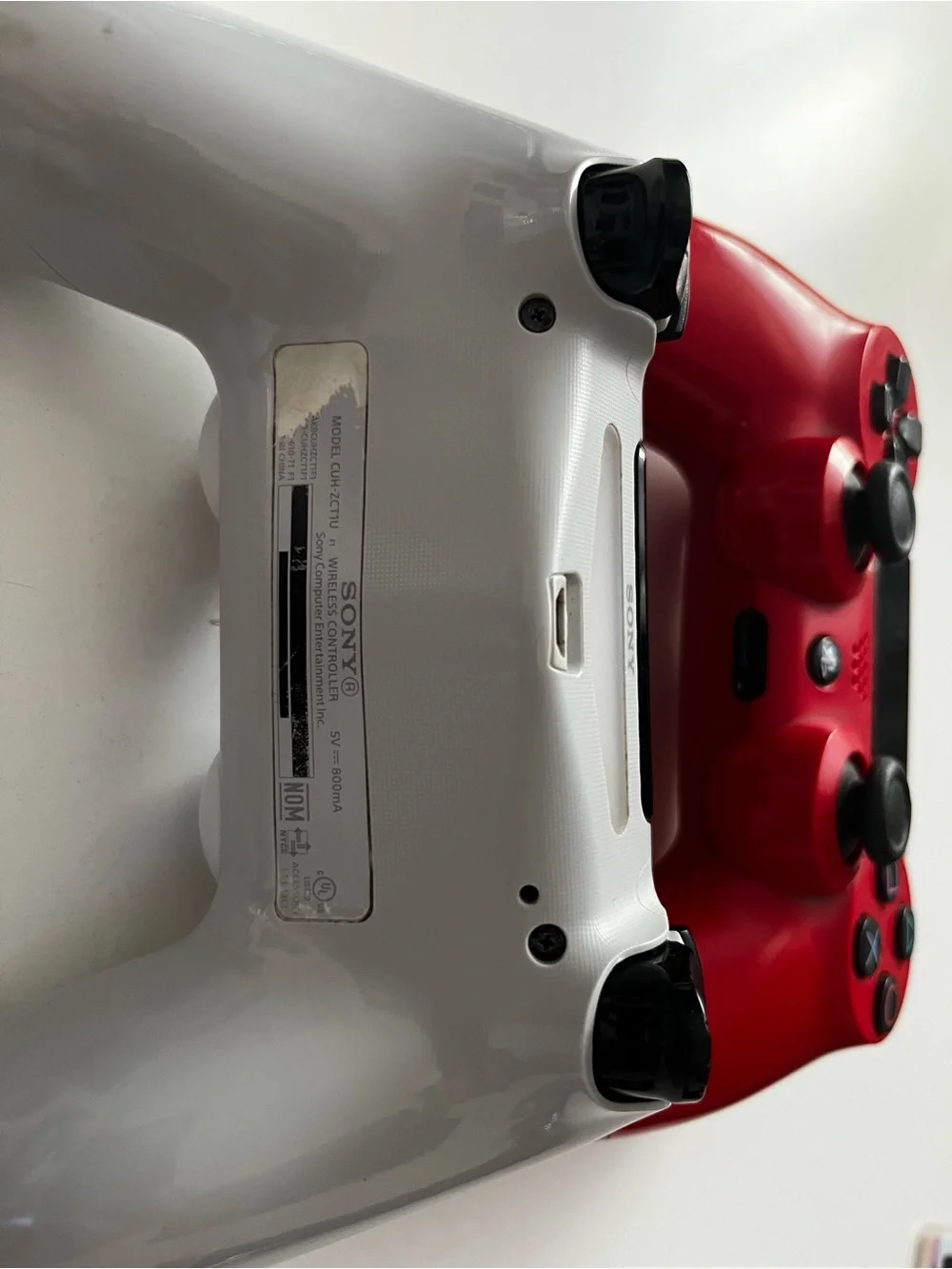 Sony White PlayStation DualShock-Style Controller with Black Buttons